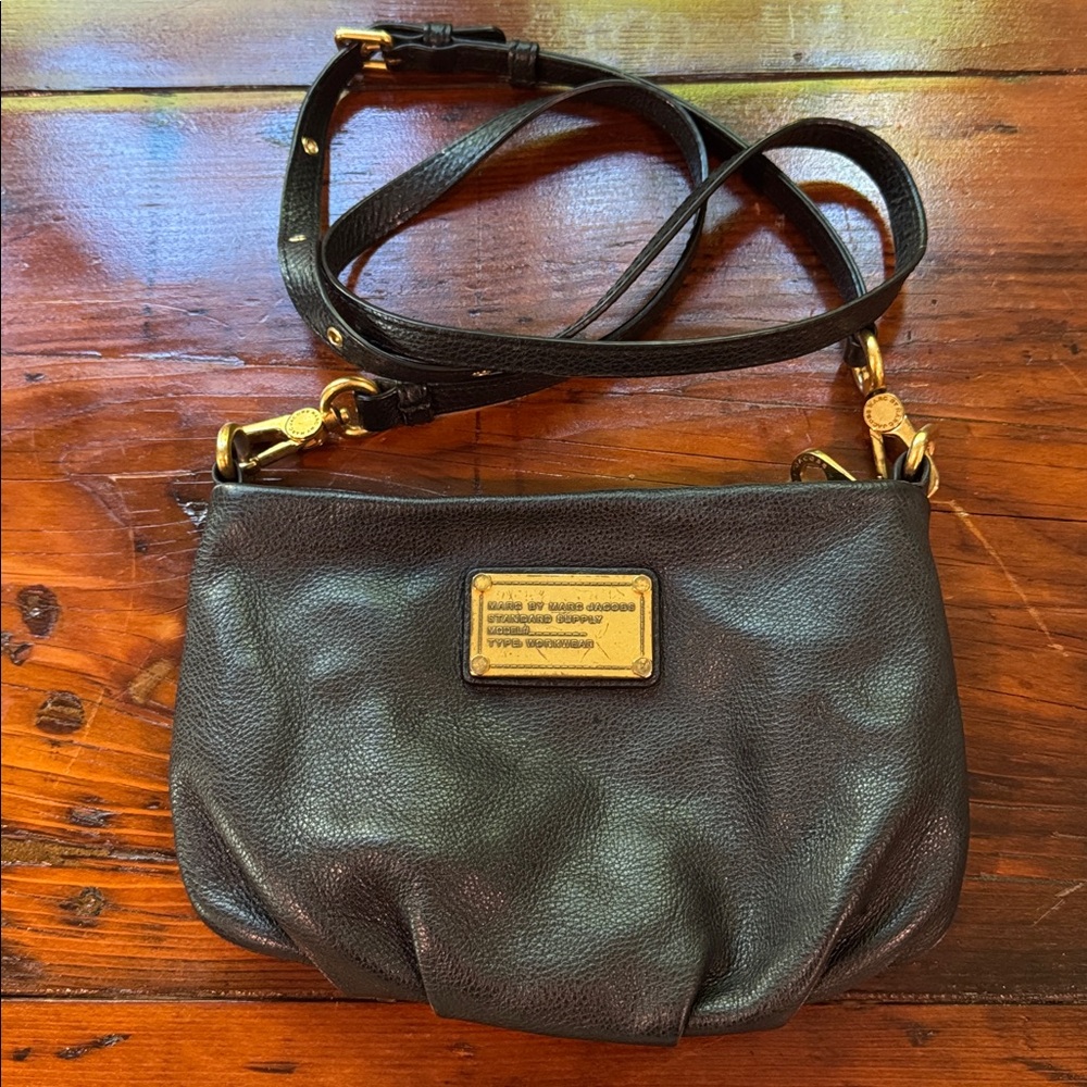 Marc By Marc Jacobs Black Leather Cross Body Bag